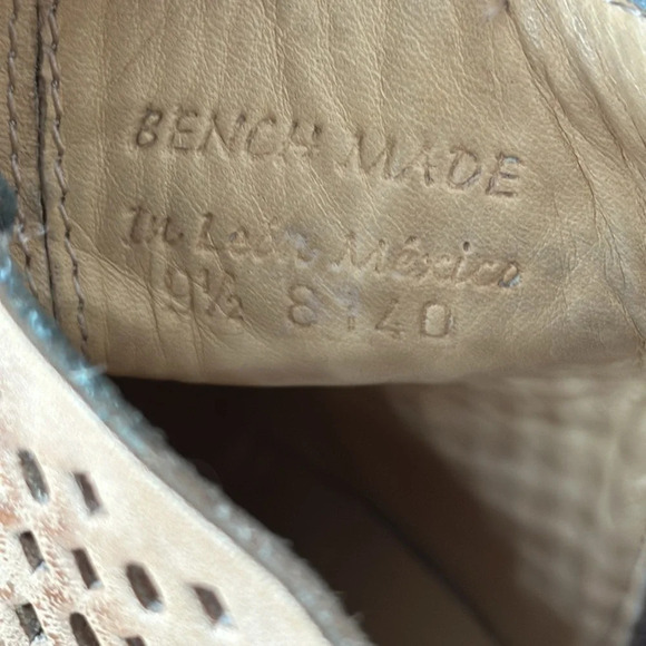 Bed Stu 9.5 Countess Bootie distressed tan color bench made cobbler series GUC - Picture 7 of 8